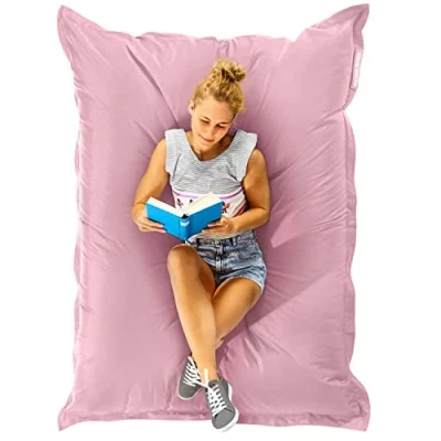 Abbildung von Green Bean© Outdoor Sitzsack XXL 140x180cm 380 Liter Kinder &amp; Erwachsene Bean Bag EPS Perlen Füllung Riesensitzsack Groß Liegekissen Waschbar Wetterfest Lounge Chair Sitzkissen Bodenkissen Koralle