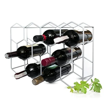 Abbildung von Sendez Weinregal aus Metall für 11 Flaschen Flaschenhalter Weinflaschenregal Weinhalter