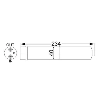 Abbildung von MAHLE ORIGINAL AD 247 000S Trockner NISSAN: Almera Tino, Primera Kombi, X Trail, INFINITI: FX SUV