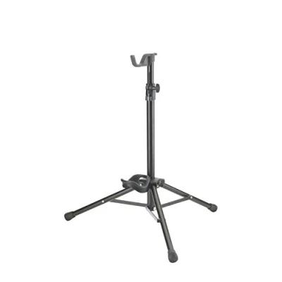 Abbildung von K&amp;M 149/2 Tenorhornständer Schwarz Zusammenlegbare Fußstreben Höhe bis 105 cm geeignet für Bariton und Althorn