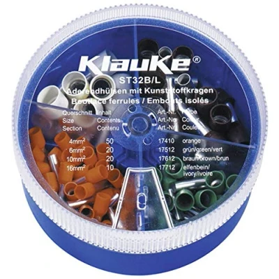 Abbildung von Klauke ST32B Kabelschuhsortiment 4 mm² 16 Orange, Grün, Braun, Elfenbein 1 St