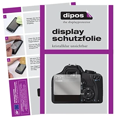 Abbildung von dipos I Schutzfolie kompatibel mit Canon EOS 450D Displayschutz Folie klar
