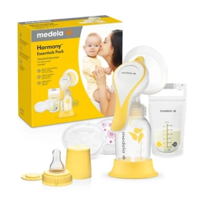 Abbildung von MEDELA Handmilchpumpe Harmony Essentials Pack Set PersonalFit Flex 360 drehbare Brusthaube, für zuhause und unterwegs