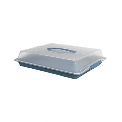 Abbildung von Rotho Kuchentransportbox Partybutler JOHN large horizon blau, Kunststoff