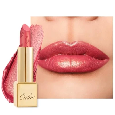 Abbildung von OULAC Lippenstift Metallic Glanz Finish, Fuchsie Glitzer mit Lang Anhaltendem 3D Glanz, Intensive Farbe, Cremige und Feuchthaltende Formel, Vegan, 4.3g, (25) Viva La Vida