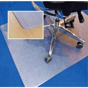 Abbildung von Cleartex megamat Bodenschutzmatte aus Original Floortex Polycarbonat für Harte Böden und alle Teppiche, transparent, 115 x 150 cm