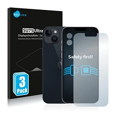 Abbildung von Savvies 6 Stück Schutzfolie für Apple iPhone 14 Plus (Display+Kamera) Displayschutz Folie Ultra Transparent