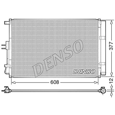 Abbildung von DENSO DCN43003 Klimakondensator mit Trockner 576x390.6x12 R 134a 576 KIA: Soul I