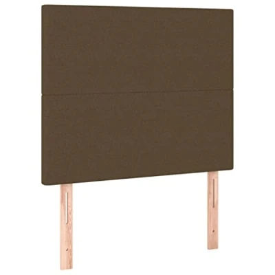 Abbildung von vidaXL Kopfteil Kopfteile 2 Stk. Dunkelbraun 90x5x78/88 cm Stoff, (1 St)