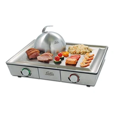 Abbildung von SOLIS OF SWITZERLAND Teppanyakigrill Teppanyaki@Home, Typ 795, 2000 W, Beschichterter Grillbereich 40x30cm, Fettablauf