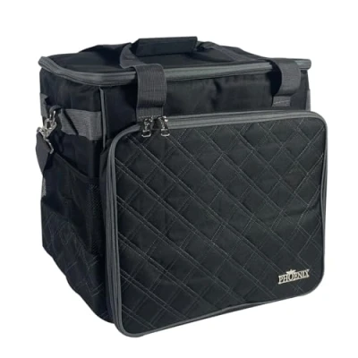 Abbildung von Phönix Nähmaschinentasche Overlocktasche Quilt Design schwarz
