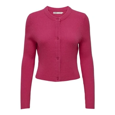 Abbildung von ONLY Onlkatia Strickjacke, Damen, Größe: Large, Raspberry sorbet