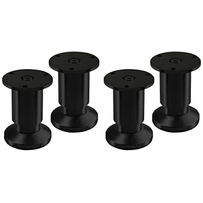 Abbildung von 4er Set Möbelfüße ALPHA verstellbar Sofafüße schwarz eloxiert, belastbar bis 250 Kg, Höhe: 80 mm von SO TECH