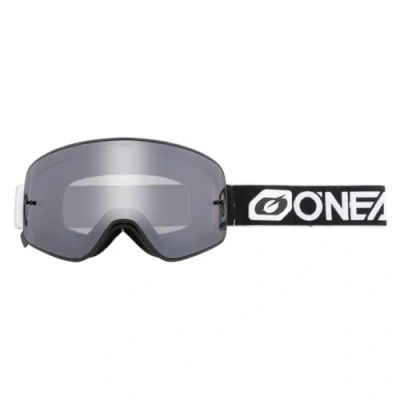 Abbildung von O&#039;NEAL Fahrrad &amp; Motocross Brille MX MTB DH FR Downhill Freeride Verstellbares Band, optimaler Komfort, perfekte Belüftung B 50 Goggle Force V.22 Unisex Schwarz Silber OS
