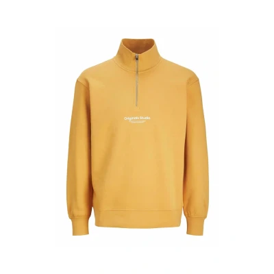 Abbildung von Jack &amp; Jones Jorvesterbro Quarter ZIP NOOS Sweatshirt, Herren, Größe: XS, Honey yellow