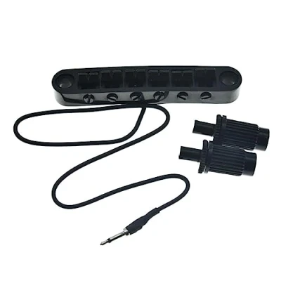 Abbildung von KAISH LP Tune o Matic Piezo Bridge Pickup Gitarre für Epi Les Paul/SG/ES/Dot Black