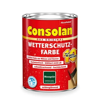 Abbildung von CONSOLAN Wetterschutzfarbe, Moosgrün, 750ml