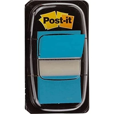 Abbildung von POST IT Register Tabs, PP, 25x43mm, hellblau, 50 Stück, 1 Pck.