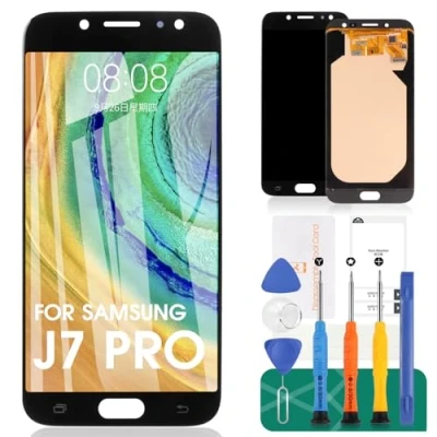 Abbildung von TFT LCD Bildschirm Ersatz für Samsung Galaxy J7 Pro 2017 J730 J730F/DS J730G/DS J730GM/DS 5,5 Zoll Display Touchscreen Digitizer Neumontage (kein Original AMOLED) (schwarz)