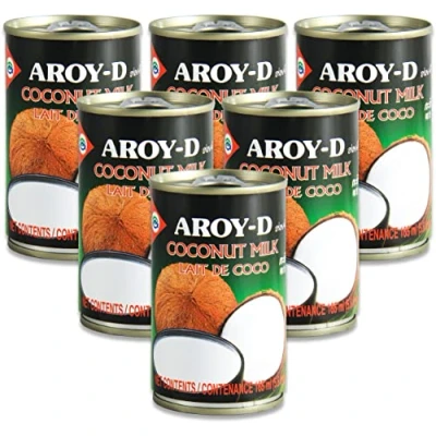 Abbildung von Aroy D Kokosnussmilch Kokosmilch zum Kochen und Backen Ideal für Desserts, Suppen, Smoothies Cocktails 1 x 165 ml