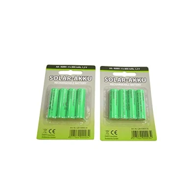 Abbildung von Solar Akku leistungsstarke wiederaufladbare Batterien NiMH AA 800mAh (Akku 1Set 8 Stück)