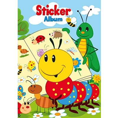 Abbildung von HERMA 15424 Stickeralbum leer zum Sammeln A5 Frieda &amp; Friends, beschichtetes Stickerbuch aus Silikonpapier Ablösen und Wiederverwenden der Sticker, blanko Sammelalbum für Mädchen Jungen Kinder
