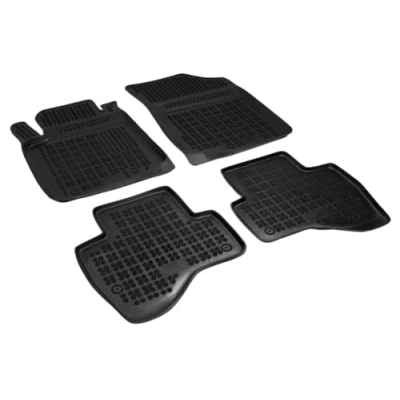 Abbildung von REZAW PLAST 201429 Fußmattensatz Gummi vorne und hinten schwarz TOYOTA: Aygo, CITROËN: C1 I, II, PEUGEOT: 107 Schrägheck, 108 Schrägheck