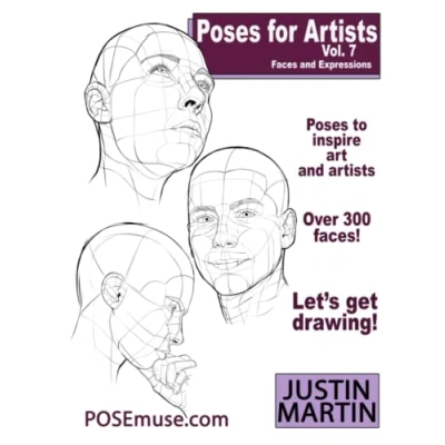 Abbildung von Poses for Artists Volume 7 Faces and Expressions: An essential reference figure drawing the human form. (Inspiring Art Artists)