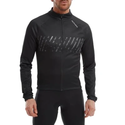 Abbildung von Altura Herren Airstream Langarm Thermo Radtrikot, reflektierend, Schwarz, Größe XL
