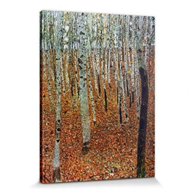 Abbildung von 1art1 Gustav Klimt Poster Birkenwald, 1903 Bilder Leinwand Bild Auf Keilrahmen XXL Wandbild Kunstdruck Als Leinwandbild 80x60 cm