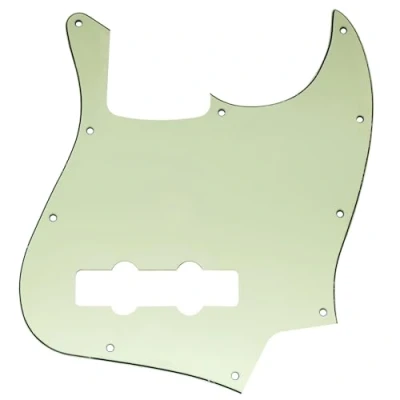 Abbildung von Musiclily 10 Löcher J Bass Pickguard JB Schlagbrett für Fender American/Mexican Standard Jazz Bass,3 lagig Mint Green