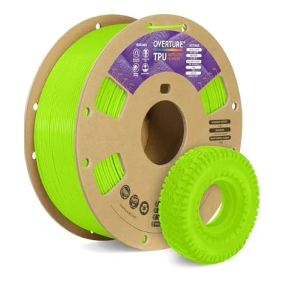 Abbildung von OVERTURE TPU Filament kg 1,75 mm, flexibles für 3D Drucker, hohe Flüssigkeit, Maßgenauigkeit +/ 0,02 Drucker (Hellgrün)