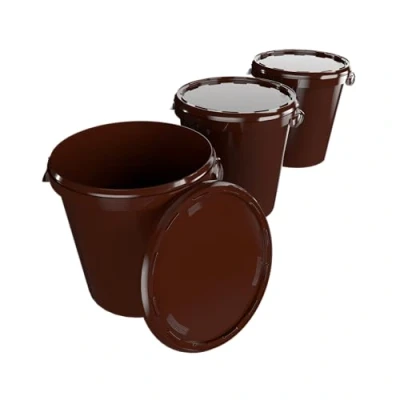 Abbildung von FixedByU Putzeimer Hobbock Eimer mit Deckel 31,5 L, Lebensmittelecht Gelb 3, (Eimer Set, 3 tlg., Deckel), 30 l