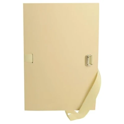 Abbildung von Exacompta 320E Aktenmappe aus Hartpappe mit dehnbarem Rücken Verschluss wasserabweisend DIN A4, ideal für die Aufbewahrung Ihrer Dokumente Ordnungsmappe beige