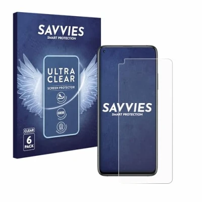 Abbildung von Savvies 6 Stück Schutzfolie für Xiaomi Mi 10T Pro 5G Displayschutz Folie Ultra Transparent