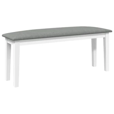 Abbildung von vidaXL Essbank Bank 110 cm Weiß Massivholz Gummibaum