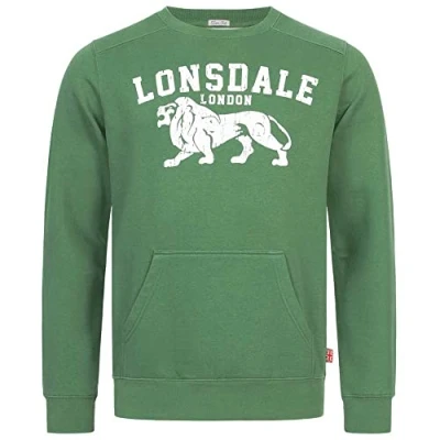 Abbildung von Lonsdale Men&#039;s KERSBROOK Sweatshirt, Black/Ecru, XXL