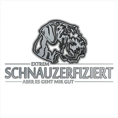 Abbildung von siviwonder Auto Aufkleber Riesenschnauzer SCHNAUZERFIZIERT Hund INFIZIERT Hundeaufkleber 30cm Silber metallic