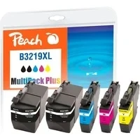 Abbildung von Peach B3217/3219 Spar Pack Plus Druckerpatronen XL (2xBK, C, M, Y) ersetzt Brother LC 3219XL für z.B. MFCJ 5730 DW, 5330 DW XL, 6930