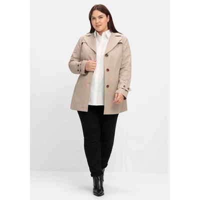 Abbildung von Sheego Trenchcoat, Damen, Größe: 48, Softtaupe