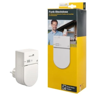 Abbildung von Schellenberg 20034 Funk Steckdose Smart Home Zwischensteckdose Außenbereich, Weiß