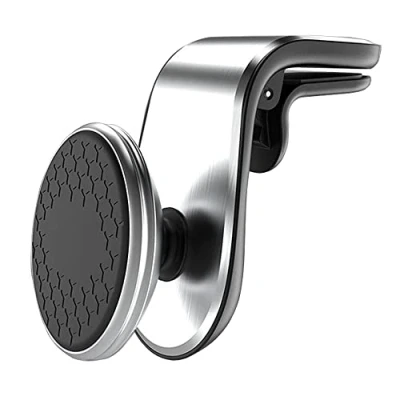 Abbildung von Kinizuxi KFZ Handyhalterung Auto Magnet Lüftung Universal 360 Handyhalter Zubehör mit 5 Starke Handy Magnethalterung Kompatibel für iPhone Samsung Huawei Smartphone(Silber)