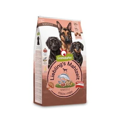 Abbildung von GranataPet Liebling&#039;s Mahlzeit Fisch Sensitive, Trockenfutter für Hunde, Hundefutter ohne Getreide &amp; Zuckerzusätze, Alleinfuttermittel, 10 kg