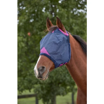 Abbildung von Weatherbeeta Fliegenmaske Comfitec Deluxe Durable Mesh Navy/Lila Mini