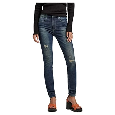 Abbildung von G Star Lhana Jeans Skinny Fit, Damen, Größe: 27x30, Antique forest blue restored