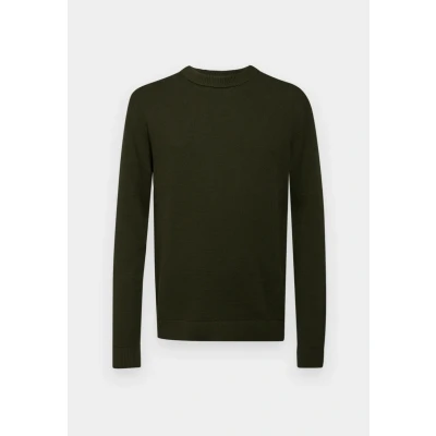 Abbildung von Selected Homme Herren Slhdane Knit Structure Crew Neck Noos Pullover, Forest Night, S EU