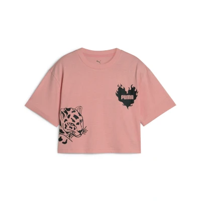 Abbildung von Puma Essentials Graphic Kurzes Tshirt print für Kinder, Größe: 140, Pink fruit