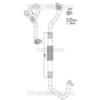 Abbildung von TRISCAN 9010 24004 Hochdruck /Niederdruckleitung, Klimaanlage von Trockner nach Klimakompressor OPEL: Vivaro A Kastenwagen, Combi