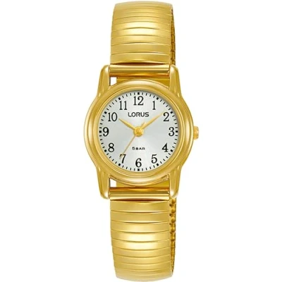 Abbildung von Lorus Damen Uhr Quarz Goldauflage mit Metallband RRX34HX9