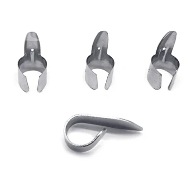 Abbildung von 4 Stücke Edelstahl Gitarre Finger Picks Silber Einstellbare Metall Daumen Pack Banjo